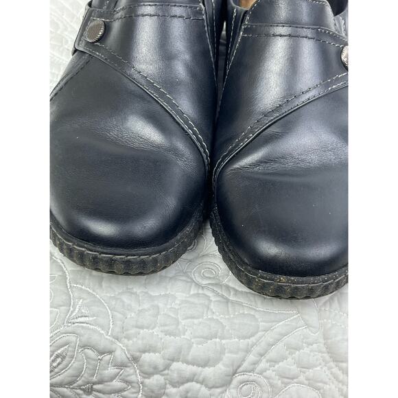 Clarks Collection Women's Size 9.5 Black Pearl Leather Loafer Style 28692 - Picture 6 of 10